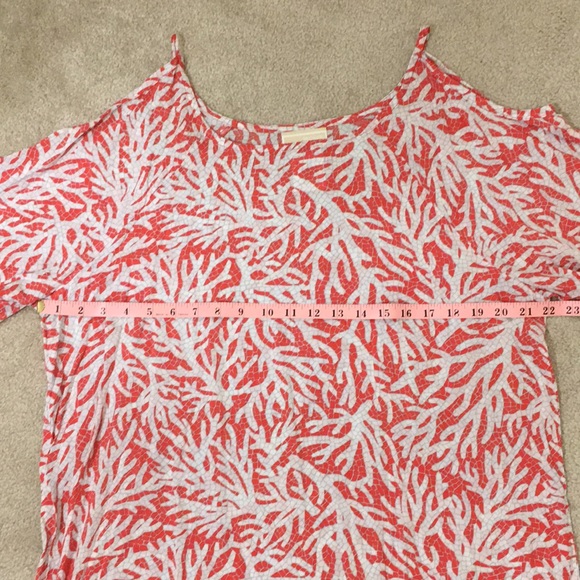 NWT MICHAEL Michael Kors “Sea Coral” Swim Cover-Up Tunic Dress - Picture 4 of 9